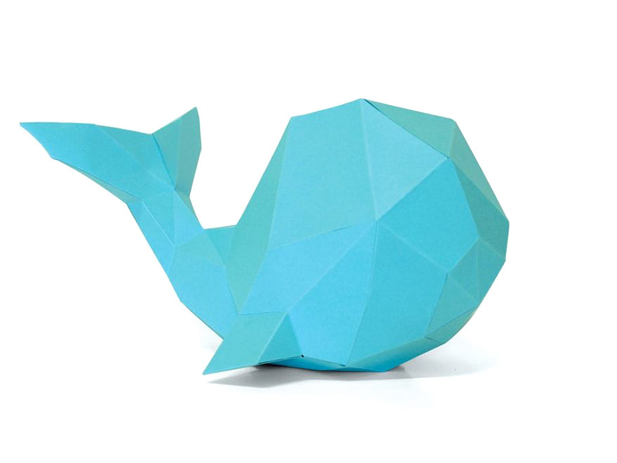 La baleine en papier 3D Blue Lagon