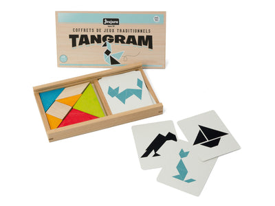 Jeu de tangram avec coffret en bois