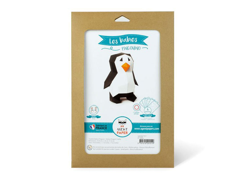 Le trophée papier Babies pingouin